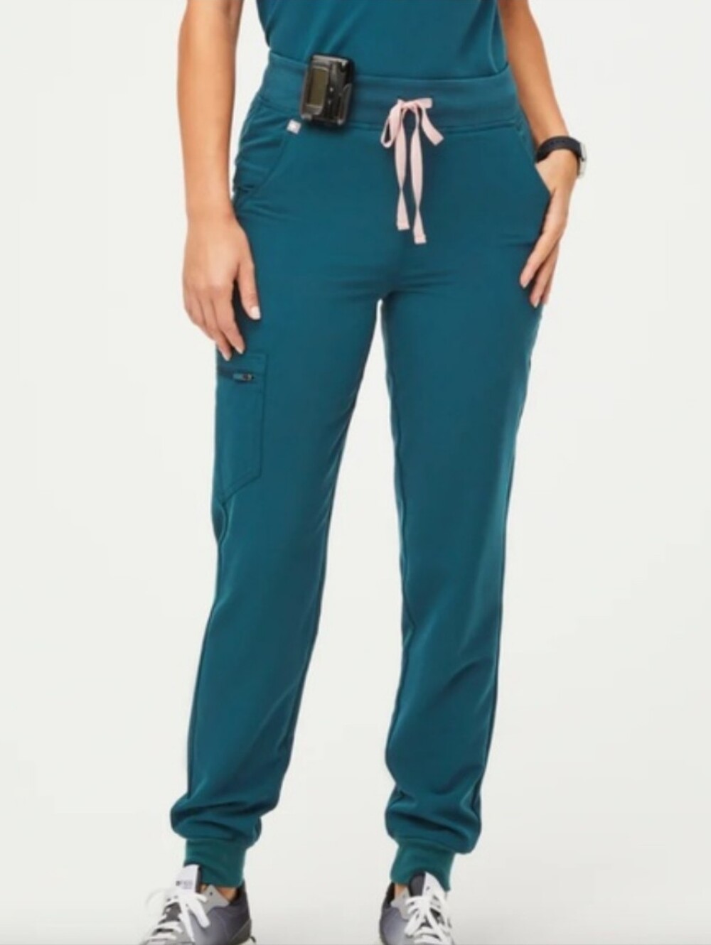 Figs Caribbean Blue High Waisted Zamora Joggers Scrub Pants Nurse CNA Size S/T
